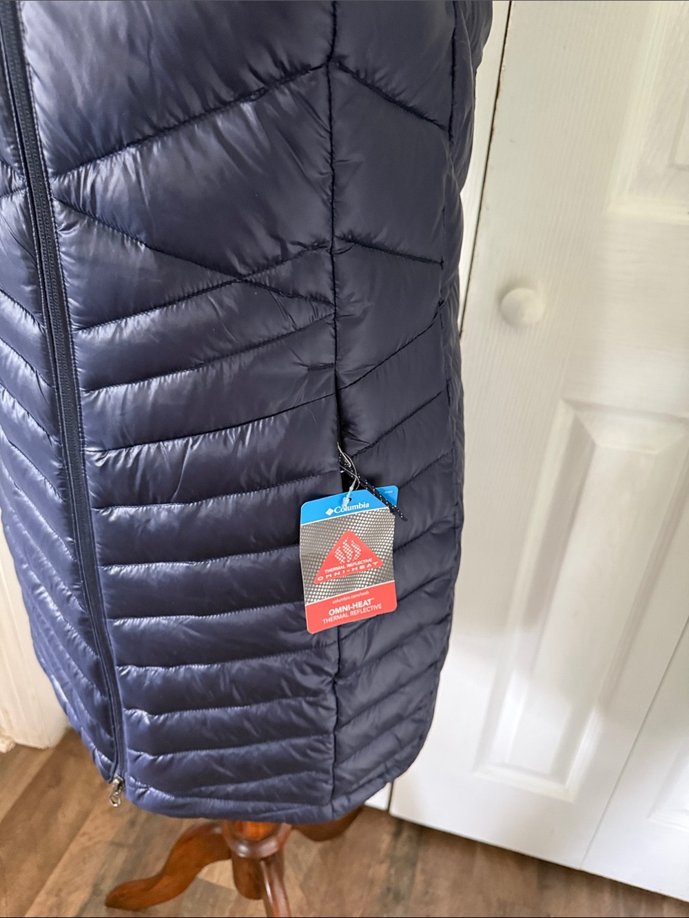 NWT Columbia Women’s Evening Shade EXS Long Vest Dark Blue Sz S - Picture 5 of 14